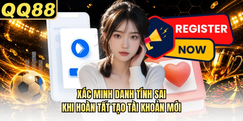 Xác minh danh tính sai khi hoàn tất tạo tài khoản mới